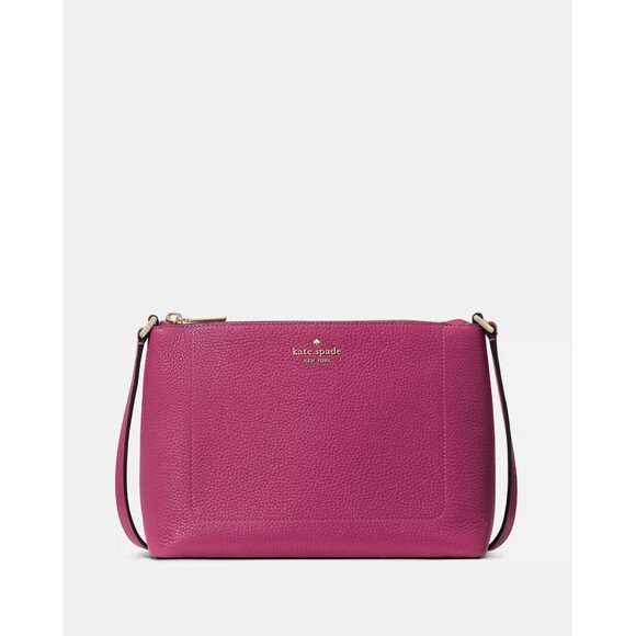New Kate Spade Leila Crossbody Pebble Leather Nouveau Rose - Picture 5 of 5